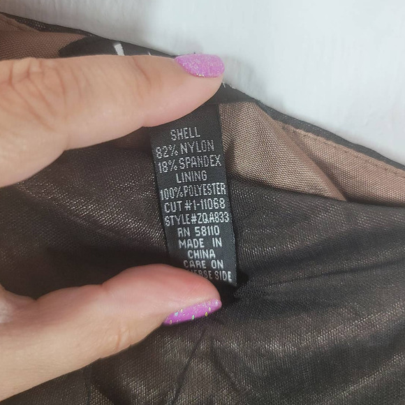 David Meister Sheer Overlay Sequin Maxi Dress Sz 10 One-Shoulder A-Line Stretch - Picture 4 of 5